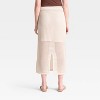 Women's Crochet-Style Pointelle Midi Sweater Skirt - A New Day™ - 2 of 3