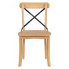 NicBex Round Dining Table Set for 4 Retro Dining Set Round Table and 4 Chairs with X-shaped Backrest for Kitchen - 3 of 4