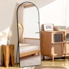 FURNIinspire Full Length Mirrors Floor Standing Body Mirror, Arched Mirror Room Decor Long Dressing Mirror for Bedroom, Black, 18"*58" - 2 of 4