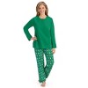 Collections Etc Cozy Christmas Forest Henley-Style 2-Piece Pajama Set Medium Female Emerald - 2 of 4