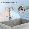 Winado Utility Sink Washing Room Sink Laundry Tub with Faucet,Shelf and Drainboard - 4 of 4