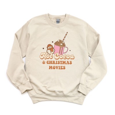 Simply Sage Market Women's Graphic Sweatshirt Hot Cocoa and Christmas Movies