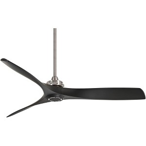 60" Minka Aire Modern 3 Blade Indoor Ceiling Fan with Remote Control Brushed Nickel Coal for Living Room Kitchen Bedroom Family - 1 of 4