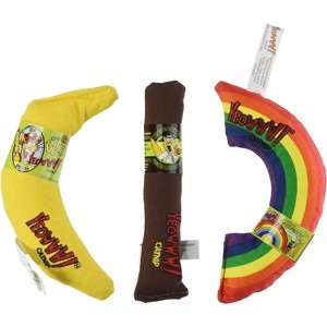 2-Pack YEOWWW! Organic Catnip 3-Toy Variety Pack with Cigar, Banana, and Rainbow - 1 of 4