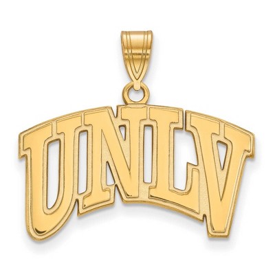 Black Bow Jewelry 14k Yellow Gold Nevada Las Vegas Runnin Rebels NCAA Large Pendant