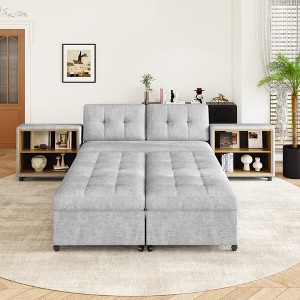 Runesay Versatile Sofa Bed Modular Sofa Free-combined Sofa with Two Storage Racks - 1 of 4
