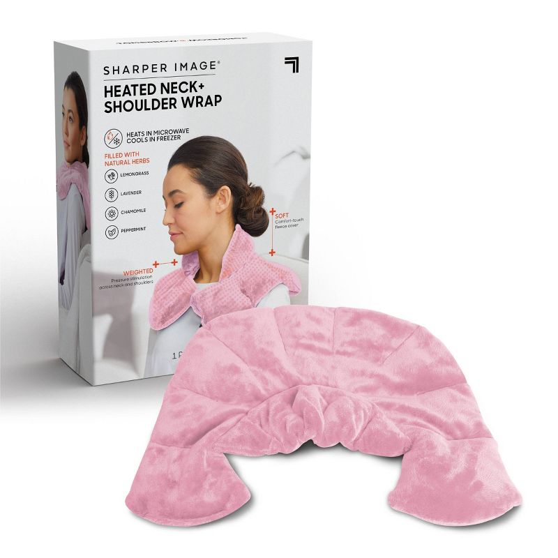 Sharper Image Neck and Shoulder Massage Body Wrap - Pink, 1 of 9