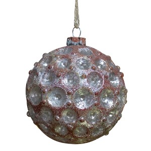 Northlight Mercury Silver Distressed Glass Christmas Ball Ornament 3.5" (88mm) - 1 of 4