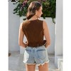 Women's Vintage Corset Fairy Tale Hobbitvest Pirate Costume Metal Buttons Vest - 2 of 4