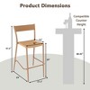 Resenkos Patio Dining Chairs, Patio Kitchen Chairs,Patio Barstools Set of 4 with Rattan Seat and Metal Backrest-Light Brown - 2 of 4