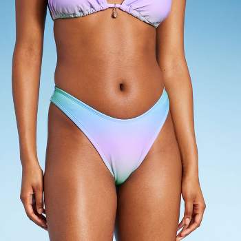 Women's Mid-Rise Full Coverage Bikini Bottom - Wild Fable™ Pink X
