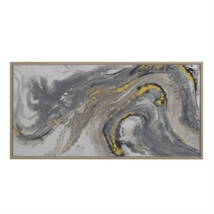 Yosemite Home 'Fluid Motion I' - 55" Wx27 H, Wall Art Hand Painted on Canvas, Framed - 1 of 4