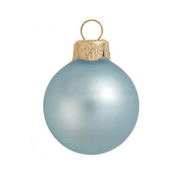 Northlight 6ct Blue Matte Finish Glass Christmas Ball Ornaments 4" (100mm)