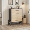 Coolmee 4 Dresser for Bedroom, 38.6" Tall Dresser with Storage Drawer Freestanding, Wooden Closet Storage Chest for Living Room, Bedroom, Entryway - 4 of 4