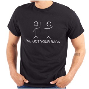 Men's I've Got Your Back Funny Nerdy Graphic T Shirt Brisco Brands - 1 of 4