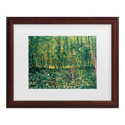 Vincent Van Gogh Black Framed Landscape Canvas Print, 16x20