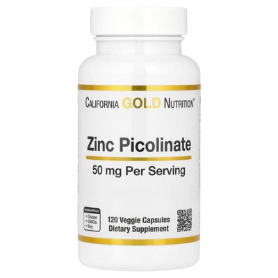 Zinc Picolinate, Bioavailable form of Zinc, Supports Immune Health, 50 mg, 120 Veggie Capsules