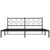 vidaXL Black Metal King Bed Frame - Industrial Style 76"x79.9" with Headboard, Sturdy Steel Construction & Extra Under-Bed Storage Space - 4 of 4