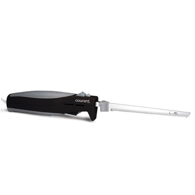 Hastings Home Electric Comfort-grip Carving Knife Set With Two Blades And  Wooden Storage Block : Target