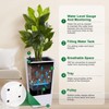 2 pcs 30" Tall Planter, Heavy Duty High Front Porch Tall Planter, Drainage Holes Water Level Monitor Inner Bucket, Automatic Watering, Tree, Black - 2 of 4