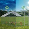 Karl Home Chicken Run Coop Walk-in Poultry Cage with Waterproof & Anti-UV Cover Lockable Door Design - 3 of 4