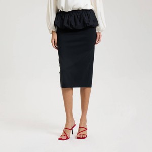 Women's Bubble Peplum Pencil Skirt - A New Day™ Black - 1 of 4