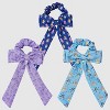 Girls' Bluey 3pk Hair Bow Twister Set - Blue/Purple - 2 of 3