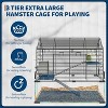 Acekool 3-Tier Large Hamster Cage, Metal & Glass Small Animal Habitat with Accessories, Transparent Cage for Guinea Pigs, Chinchillas, Hedgehogs - 3 of 4