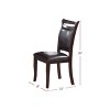 NicBex Set of 2 Dining Chair Modern Faux Leather Side Chair with High Back & Cushion Seats for Kitchen,Dining Room,Dark Brown - 3 of 4