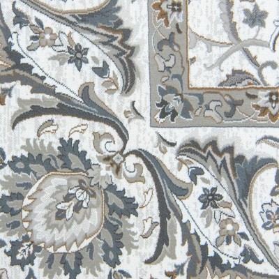 Majestic Ivory and Gray Synthetic 9' x 12' Tufted Area Rug