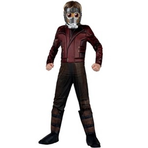 HalloweenCostumes.com Large  Boy  Kid's Guardians of the Galaxy Star Lord Qualux Costume | Marvel Costumes, Brown/Black/Gray - 1 of 4