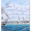 Old Modern Handicrafts “Whaler ‘Lexington’ Leaving Nantucket” Oil Painting – Hand-Painted Marine Canvas Wall Art, 47x31 in. - 4 of 4