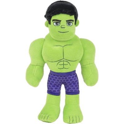 Marvel Spidey and His Amazing Friends 8-Inches Hulk Plush - Spider-Man Toy Figure - Officially Licensed - Spider-Verse Gift for Kids, Boys and Girls