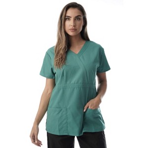 Dreamcrest Ultra Soft Women's Scrub Tops Medical Scrubs Nursing Uniforms - 1 of 3