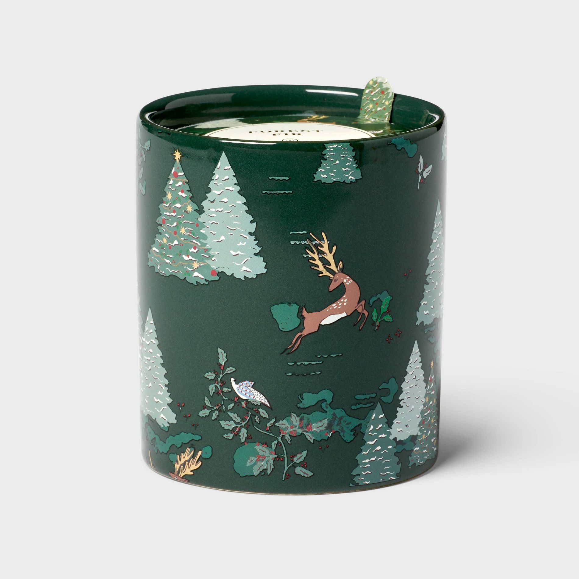 Printed Ceramic Forest Fir Jar Candle 12.3oz - Threshold™