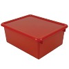 Romanoff Products Romanoff Plastic Stowaway 5" Letter Box with Lid Red Pack of 2 (ROM16002-2) - 2 of 2