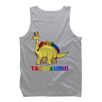 Adult Design By Humans Tacos Dinosaur Tacosaurus Rainbow Pride By JuTrading Tank Top