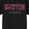 Led Zeppelin Distressed Logo With Symbols Crew Neck Short Sleeve Black Adult T-shirt - 3 of 4