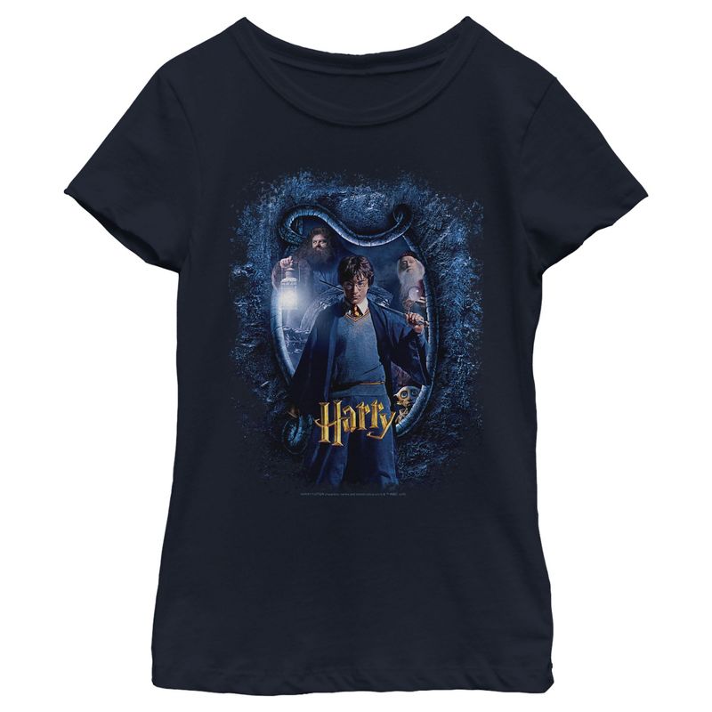 Girl's Harry Potter Chamber Of Secrets Harry Portrait T-Shirt, 1 of 4