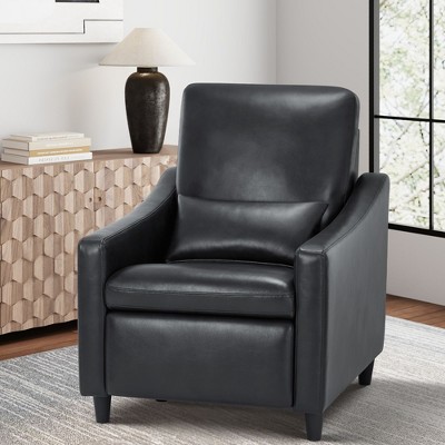 Electric Recliner Chair with Lumbar Pillow, Adjustable Angles, USB Port & Faux Leather Upholstery for Living Room or Office