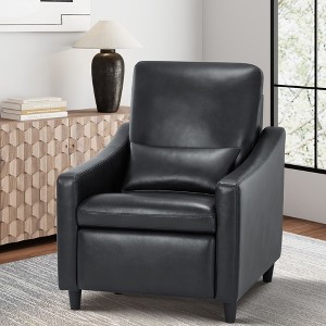 Electric Recliner Chair with Lumbar Pillow, Adjustable Angles, USB Port & Faux Leather Upholstery for Living Room or Office - 1 of 4