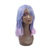 Unique Bargains Women's Halloween Curly Wigs 20" Purple Gradient Pink with Wig Cap - 2 of 4