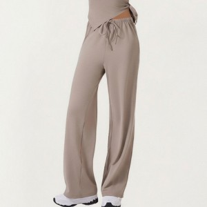 Anna-Kaci Active Women's High Waist Drawstring Wide Leg Sweatpants with Relaxed Fit - 1 of 4