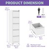 2/3/4/5-Drawer Vertical Filing Cabinet, Metal File Cabinet with Lock for Home Office Storage – The Pop Home - 4 of 4