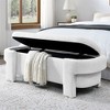 Tramull Linen Upholstered Storage Bench with Foam Cushion, Large Capacity Entryway Seat for Living Room & Bedroom - 4 of 4