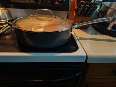 5.5 Qt Hard Anodized Aluminum Covered Deep Sauté Pan