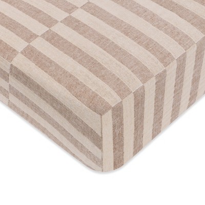 Babyletto Muslin Crib Sheet, GOTS Certified Organic Cotton - Cocoa Stripe