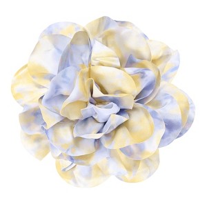 Unique Bargains Alloy Satin Fabric Big Rose Flower Dainty Brooches & Pins 1 Pc - 1 of 4