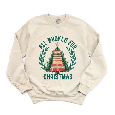 Simply Sage Market Women's Graphic Sweatshirt All Booked Christmas Tree