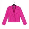Women's Liquid Leather Cropped Tuxedo Blazer - Clara Sun Woo - 4 of 4